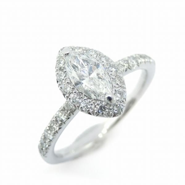 高級大粒 ダイヤモンドリング D-IF マーキスダイヤモンドリング D 0.40ct 0.31ct Pt950 GIA