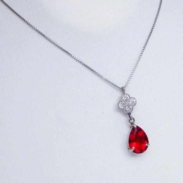 レッドアンデシン ダイヤモンドネックレス AN 0.86ct D 0.15ct レッドアンデシン ダイヤモンドネックレス AN 0.86ct D 0.15ct