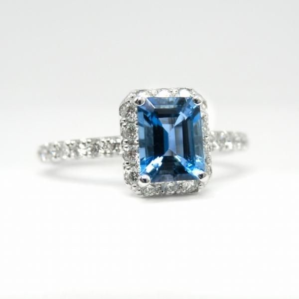 P950エメカット、サンマリアアクアマリン、２２号リング！ P950エメカット、サンマリアアクアマリン、22号リング！