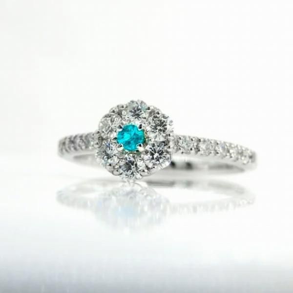 ブラジル産パライバトルマリン ダイヤモンドリング PA 0.04ct D 0.39ct Pt950 GGSJ鑑別書付 ブラジル産パライバトルマリン ダイヤモンドリング PA 0.04ct D 0.39ct Pt950 GGSJ鑑別書付