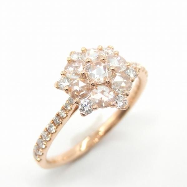 ローズカットダイヤモンドリング D 0.34ct 0.32ct K18PG ローズカットダイヤモンドリング D 0.34ct 0.32ct K18PG