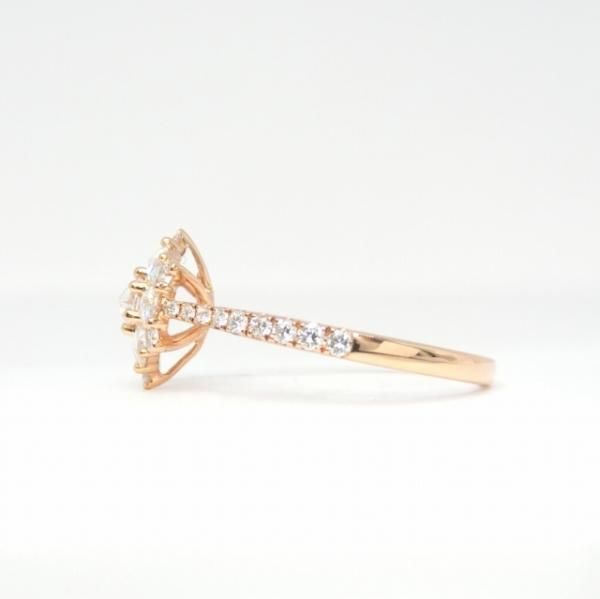 ローズカットダイヤモンドリング D 0.34ct 0.32ct K18PG ローズカットダイヤモンドリング D 0.34ct 0.32ct K18PG