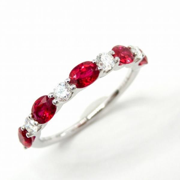 ルビー ダイヤモンドハーフエタニティリング R 1.08ct D 0.24ct ルビー ダイヤモンドハーフエタニティリング R 1.08ct D 0.24ct