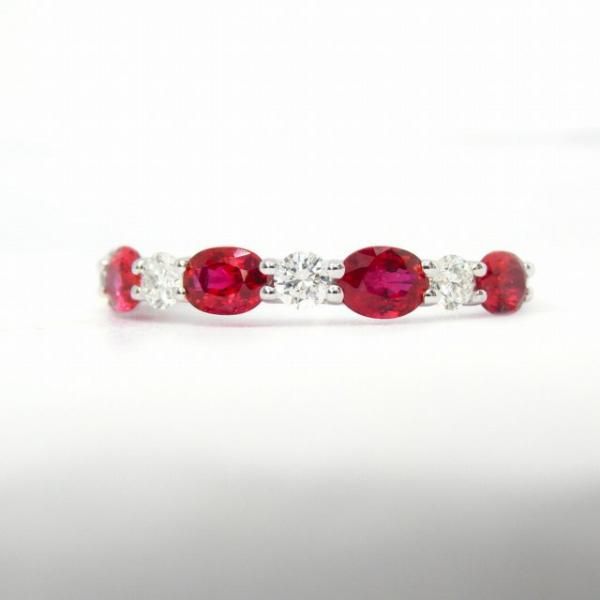 ルビー ダイヤモンドハーフエタニティリング R 1.08ct D 0.24ct ルビー ダイヤモンドハーフエタニティリング R 1.08ct D 0.24ct
