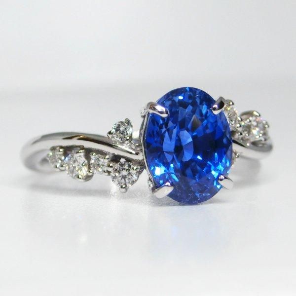 コーンフラワーブルーカラーサファイア ダイヤモンドリング SA 2.05ct D 0.15ct Pt950 AIGS鑑別書付 コーンフラワーブルーカラーサファイア ダイヤモンドリング SA 2.05ct D 0.15ct Pt950 AIGS鑑別書付