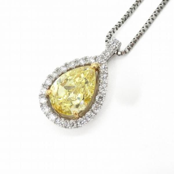 ƥ󥹥ɥͥå쥹 D 1.03ct FIY-SI1 0.16ct 45cm Pt950 K18YG и BOUTIQUE LINE