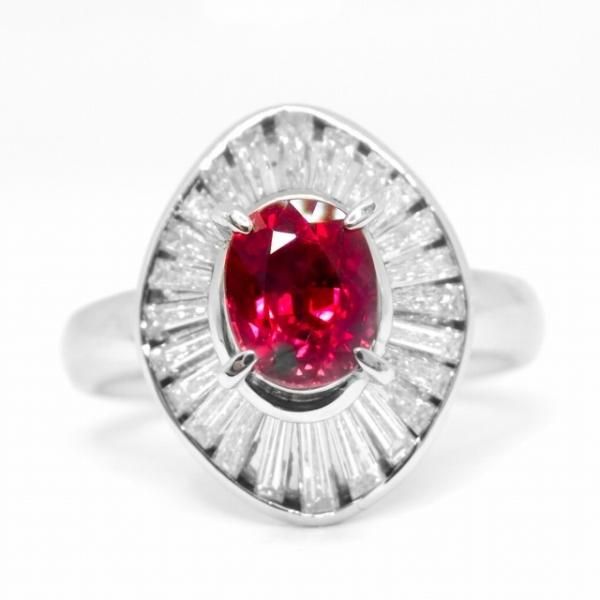 ミャンマー産ルビー ダイヤモンドリング R 1.09ct D 0.85ct GIA ミャンマー産ルビー ダイヤモンドリング R 1.09ct D 0.85ct GIA