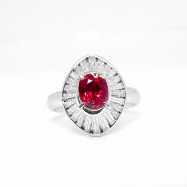 ミャンマー産ルビー ダイヤモンドリング R 1.09ct D 0.85ct GIA ミャンマー産ルビー ダイヤモンドリング R 1.09ct D 0.85ct GIA