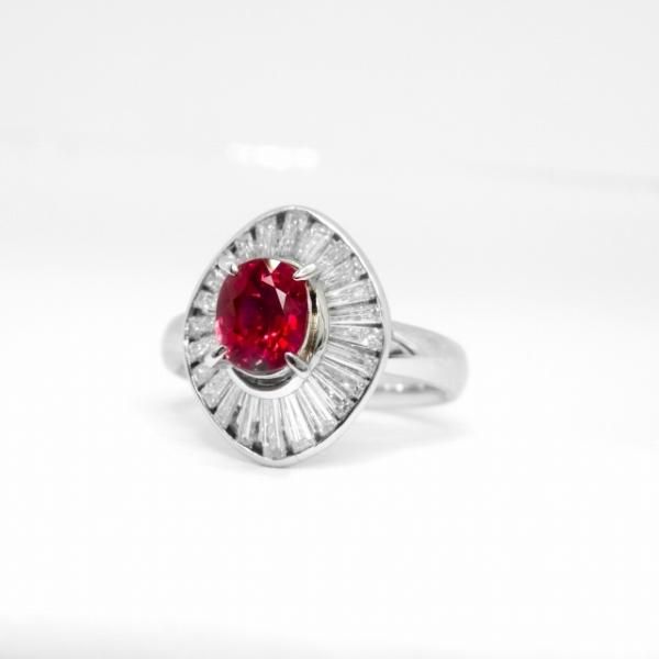 ミャンマー産ルビー ダイヤモンドリング R 1.09ct D 0.85ct GIA ミャンマー産ルビー ダイヤモンドリング R 1.09ct D 0.85ct GIA