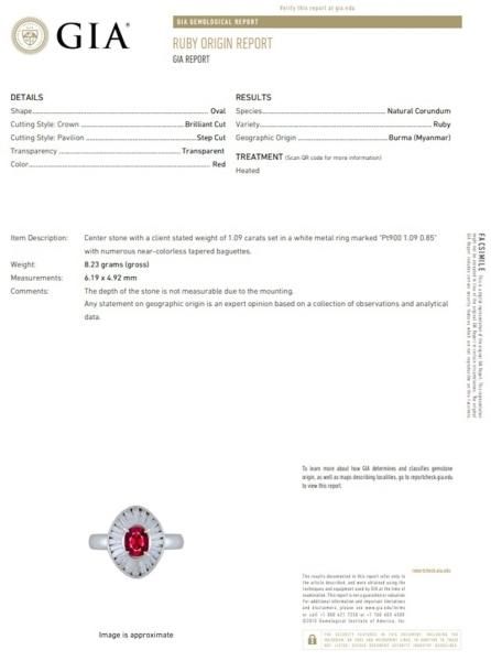 ミャンマー産ルビー ダイヤモンドリング R 1.09ct D 0.85ct GIA ミャンマー産ルビー ダイヤモンドリング R 1.09ct D 0.85ct GIA