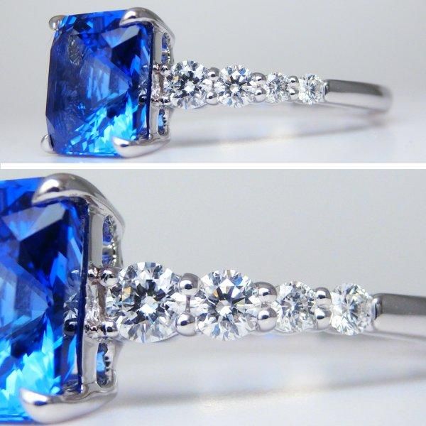 コーンフラワーブルーカラーサファイア ダイヤモンドリング SA 2.18ct D 0.18ct Pt900 GIA鑑別書付 BOUTIQUE LINE