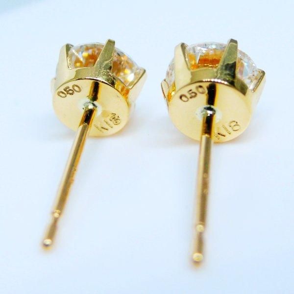 エクセレントダイヤモンドピアスD0.50ctD0.50ctGSI2EXK18YGGIA エクセレントダイヤモンドピアスD0.50ctD0.50ctGSI2EXK18YGGIA