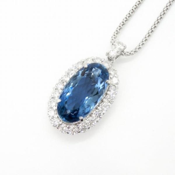 サンタマリアアクアマリン ダイヤモンドネックレス AQ 4.73ct D サンタマリアアクアマリン ダイヤモンドネックレス AQ 4.73ct D