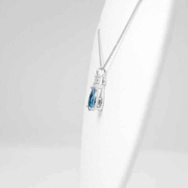 サンタマリアアクアマリン ダイヤモンドネックレス AQ 0.38ct D サンタマリアアクアマリン ダイヤモンドネックレス AQ 0.38ct D
