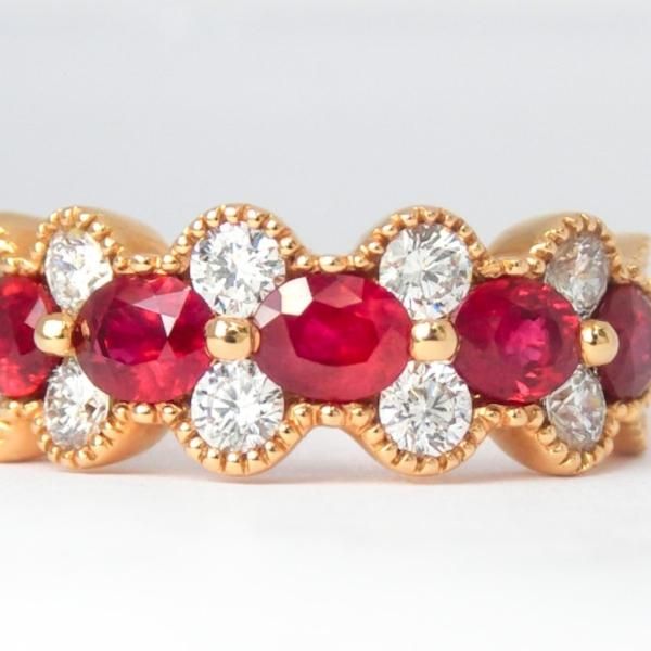 ルビー ダイヤモンドバンドリング R 1.85ct D 0.70ct K18PG ルビー ダイヤモンドバンドリング R 1.85ct D 0.70ct K18PG