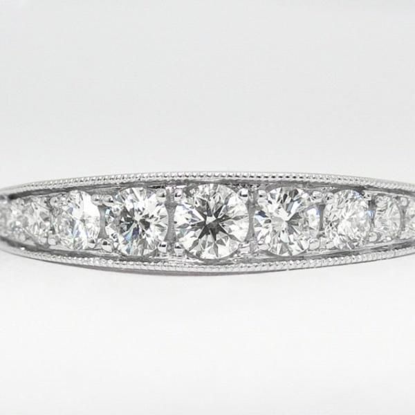 K18WG ダイヤモンド ハーフエタニティーリング ハーフエタニティ ダイヤモンドリング – K18WG、0.50カラット