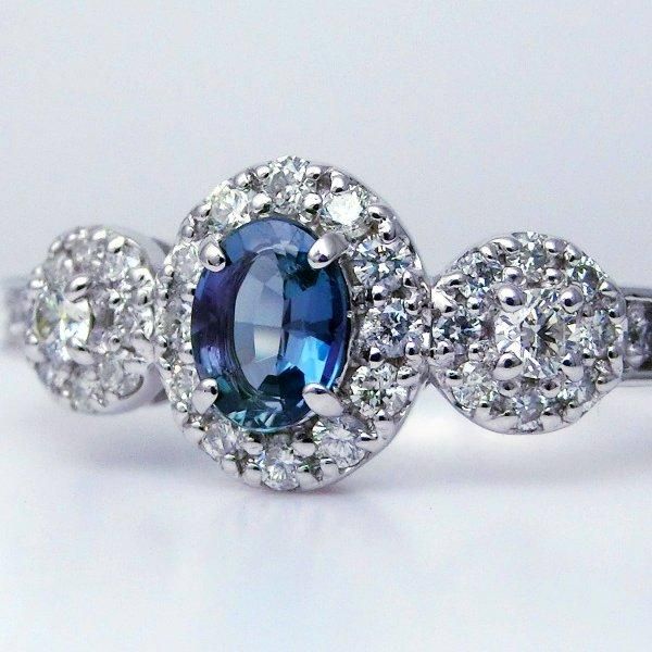 ブラジル産アレキサンドライト ダイヤモンドリング AX 0.23ct D ブラジル産アレキサンドライト ダイヤモンドリング AX 0.23ct D