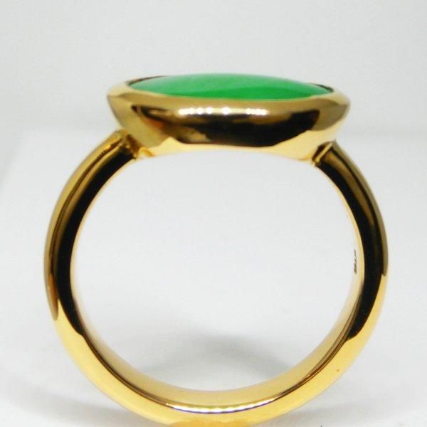 ひすい・翡翠ハンドメイドリング JA 1.80ct K18YG GGSJ鑑別書付 ひすい・翡翠ハンドメイドリング JA 1.80ct K18YG GGSJ鑑別書付
