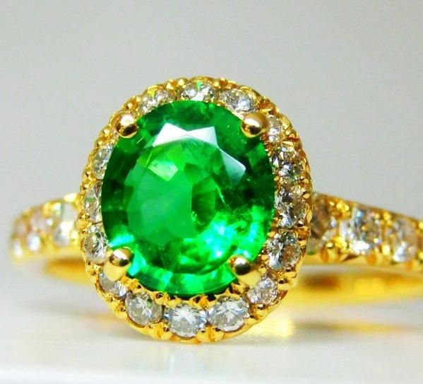 低価格で大人気の EM ダイヤモンドリング エメラルド 0.60ct K18YG日独 0.48ct D アクセサリー