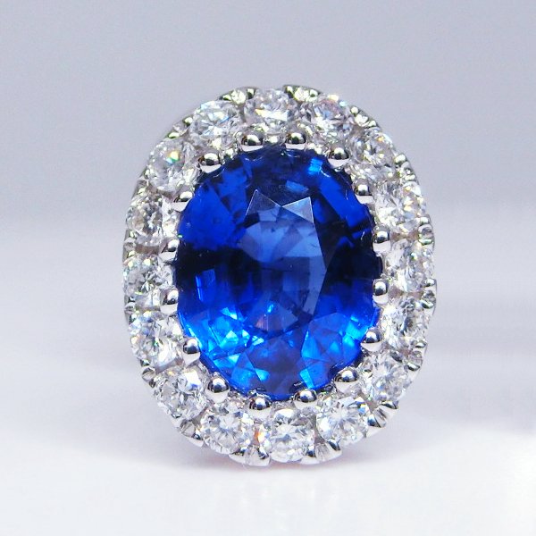 コーンフラワーブルーカラーサファイア ダイヤモンドピアス SA 1.16ct D 0.24ct K18WG GGSJ鑑別書付 BOUTIQUE LINE