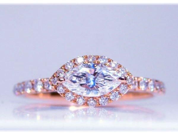マーキスカットダイヤモンドリング D 0.30ct D-VS2 0.27ct K18PG マーキスカットダイヤモンドリング D 0.30ct D-VS2 0.27ct K18PG