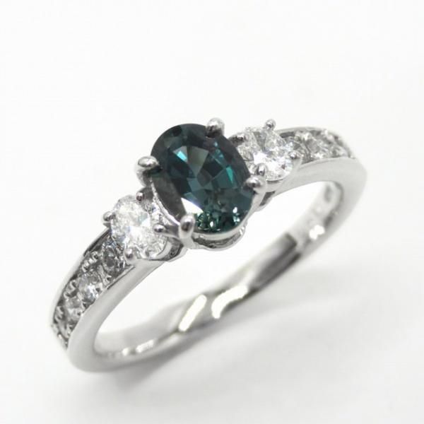 パパラチアサファイア 0.45ct ダイヤ0.44ct K18PG リング鑑別