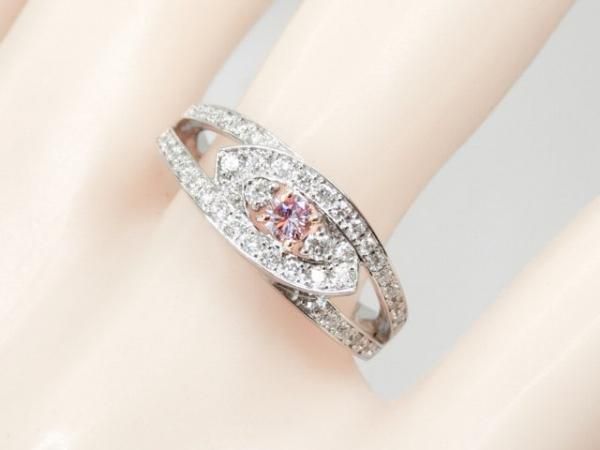 ファンシーパープリッシュピンクダイヤモンドリング D 0.108ct ファンシーパープリッシュピンクダイヤモンドリング D 0.108ct