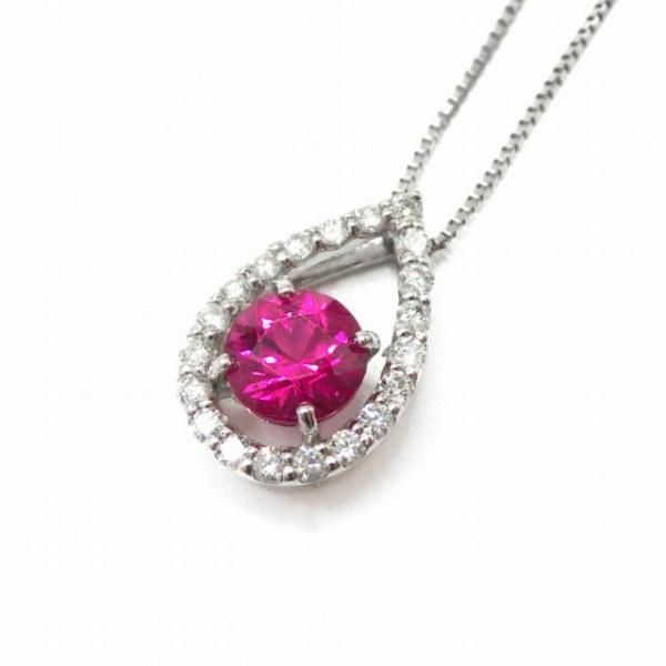 ӡ ɥͥå쥹 R 0.57ct D 0.15ct 45cm Pt950 и̽