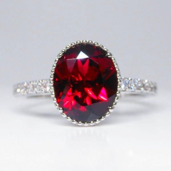 ガーネット ダイヤモンドリング GA 2.24ct D 0.20ct Pt950 日独 ガーネット ダイヤモンドリング GA 2.24ct D 0.20ct Pt950 日独