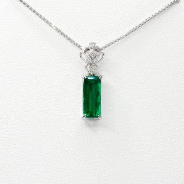 コロンビア産エメラルド ダイヤモンドネックレス EM 0.98ct D コロンビア産エメラルド ダイヤモンドネックレス EM 0.98ct D