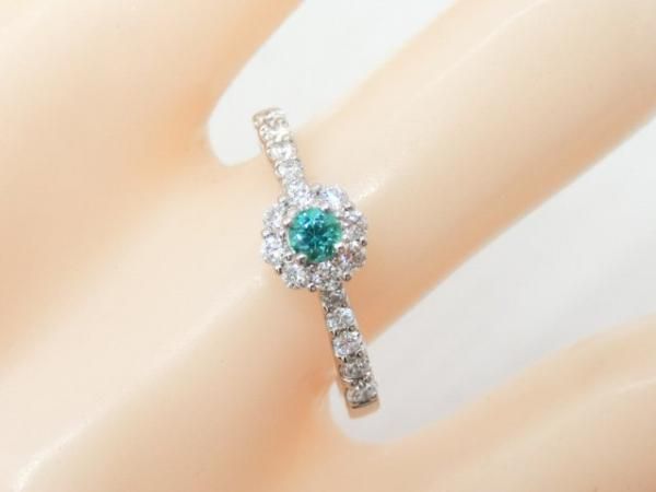 ブラジル産パライバトルマリン ダイヤモンドリング PA 0.09ct D ブラジル産パライバトルマリン ダイヤモンドリング PA 0.09ct D