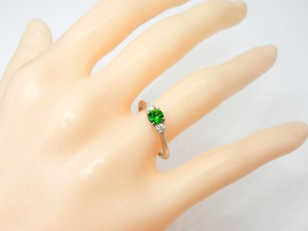 デマントイドガーネット ダイヤモンドリング DTG 0.411ct D 0.13 デマントイドガーネット ダイヤモンドリング DTG 0.411ct D 0.13