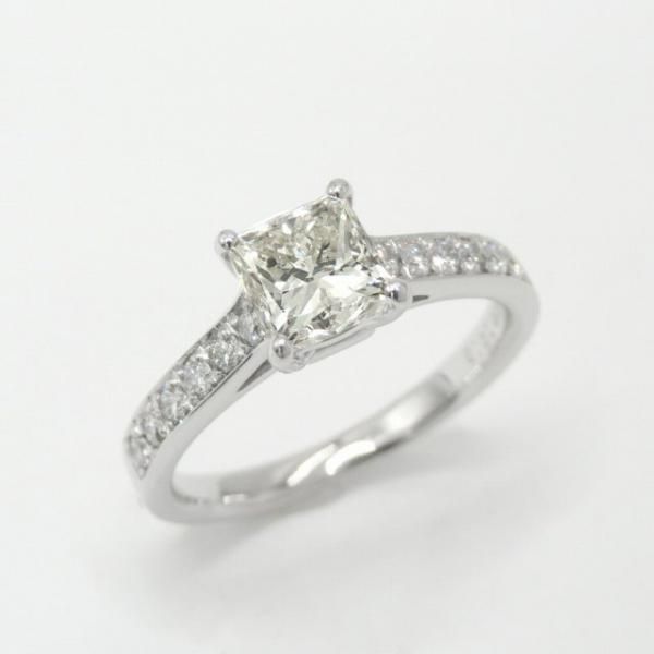プリンセスカットダイヤモンドリング D 1.013ct M-SI2 D 0.19ct プリンセスカットダイヤモンドリング D 1.013ct M-SI2 D 0.19ct