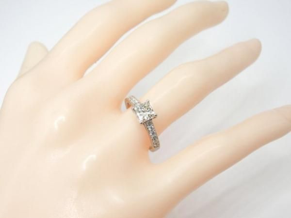 プリンセスカットダイヤモンドリング D 1.013ct M-SI2 D 0.19ct プリンセスカットダイヤモンドリング D 1.013ct M-SI2 D 0.19ct