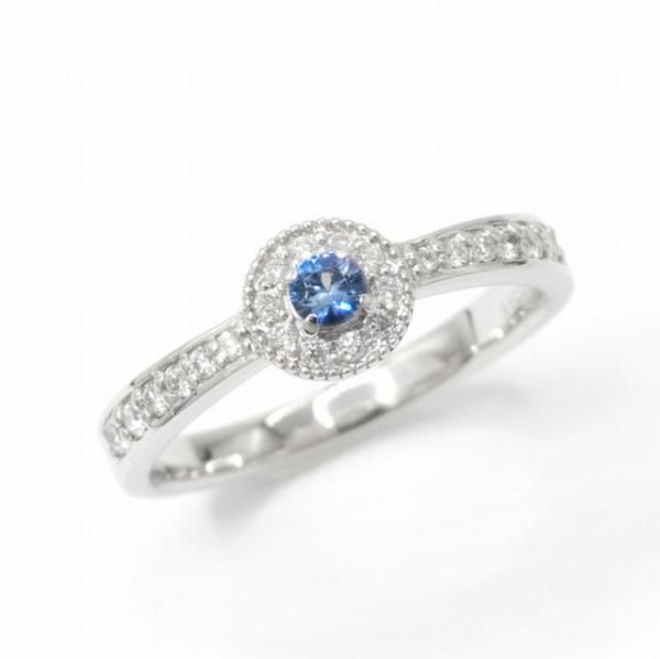 ベニトアイト ダイヤモンドリング BI 0.088ct D 0.16ct Pt950 日 ベニトアイト ダイヤモンドリング BI 0.088ct D 0.16ct Pt950 日