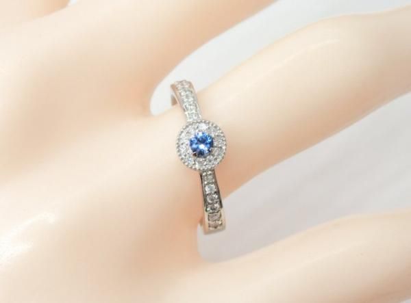 ベニトアイト ダイヤモンドリング BI 0.088ct D 0.16ct Pt950 日 ベニトアイト ダイヤモンドリング BI 0.088ct D 0.16ct Pt950 日