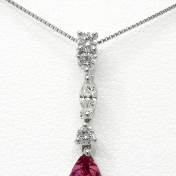 ペアシェイプインペリアルトパーズ ダイヤモンドネックレス ITZ