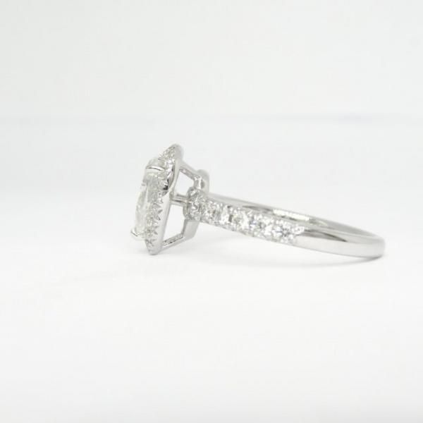 ペアシェイプダイヤモンドリング D 1.008ct J-SI2 0.43ct Pt950 ペアシェイプダイヤモンドリング D 1.008ct J-SI2 0.43ct Pt950