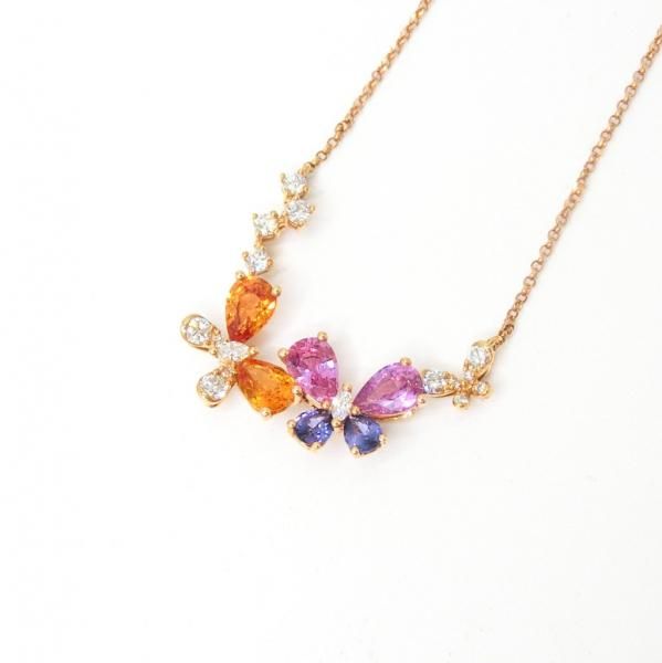 Хե饤 ե󥷡顼ե ɥͥå쥹 SA 2.15ct D 0.37ct 45cm K18PG GGSJ̽