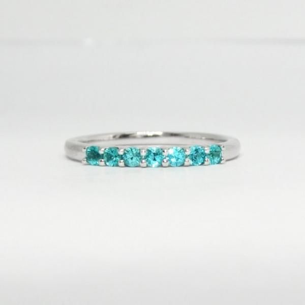 ブラジル産パライバトルマリン ハーフエタニティリング PA 0.22ct 