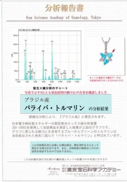 専用JE89★高級 パライバトルマリン0.19ct D pt ヘッド 鑑付 JE89☆高級 パライバトルマリン0.19ct D pt ヘッド 鑑別付