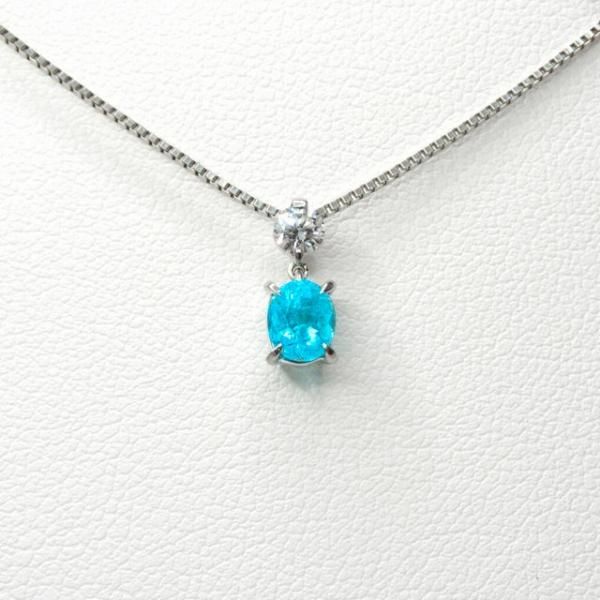 ブラジル産パライバトルマリンダイヤモンドネックレス PA 0.48ct ブラジル産パライバトルマリンダイヤモンドネックレス PA 0.48ct