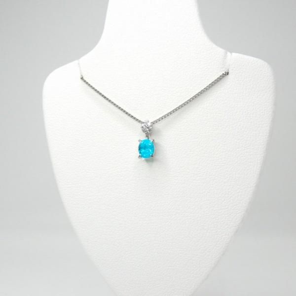 ブラジル産パライバトルマリンダイヤモンドネックレス PA 0.48ct ブラジル産パライバトルマリンダイヤモンドネックレス PA 0.48ct