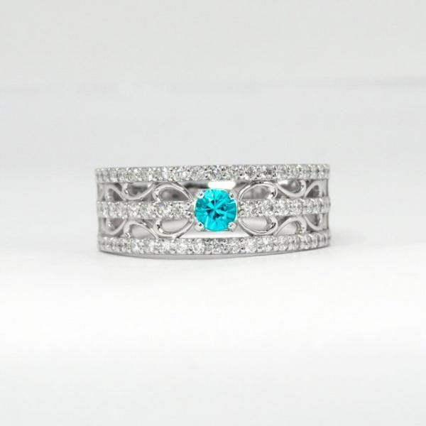 ブラジル産パライバトルマリン ダイヤモンドリング PA 0.12ct D ブラジル産パライバトルマリン ダイヤモンドリング PA 0.12ct D