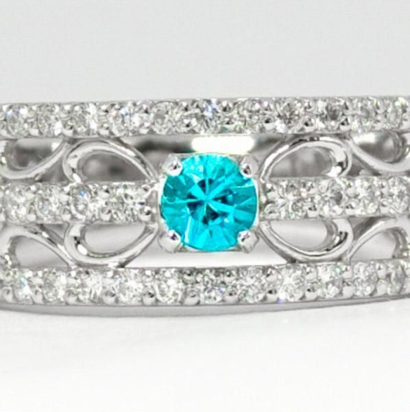 ブラジル産パライバトルマリン ダイヤモンドリング PA 0.12ct D ブラジル産パライバトルマリン ダイヤモンドリング PA 0.12ct D