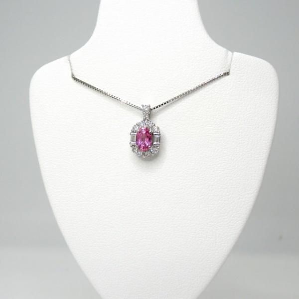 パパラチアサファイア ダイヤモンドネックレス PDS 0.534ct D