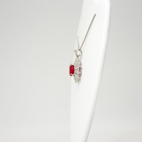 非加熱ルビー ペアシェイプダイヤモンドネックレス R 1.22ct D 非加熱ルビー ペアシェイプダイヤモンドネックレス R 1.22ct D