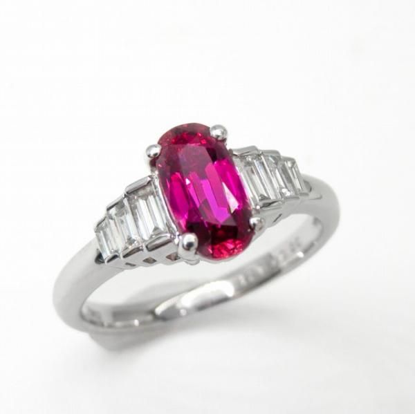 Ǯӡ Хåȥåȥɥ R 1.31ct D 0.30ct Pt900 GIA̽