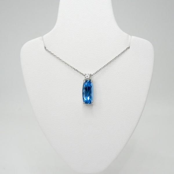 サンタマリアアクアマリン ダイヤモンドネックレス AQ 1.78ct D サンタマリアアクアマリン ダイヤモンドネックレス AQ 1.78ct D