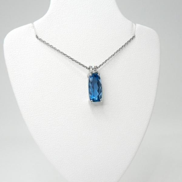 サンタマリアアクアマリン ダイヤモンドネックレス AQ 1.78ct D サンタマリアアクアマリン ダイヤモンドネックレス AQ 1.78ct D